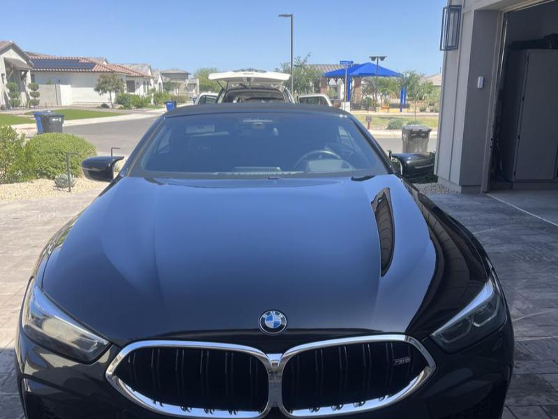 BMW M8 gleaming after a full detail